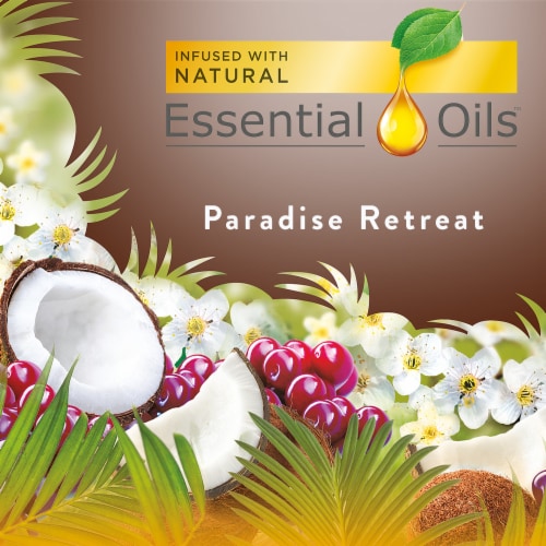 Air Wick® Paradise Retreats Cherry & Coconut Scented Air Freshener Essential Oils™ Refill Perspective: back