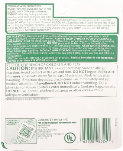 Air Wick Pumpkin Spice Scented Oil Starter Kit Perspective: back