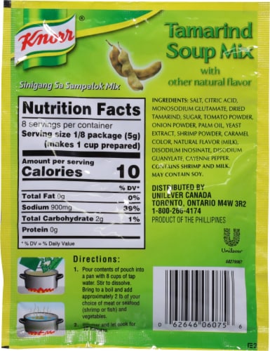 Knorr® Tamarind Soup Mix Perspective: back