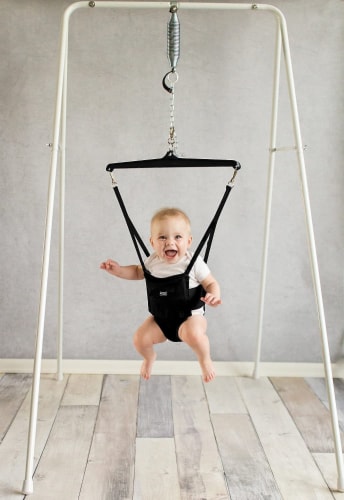 Jolly Jumper Baby Exerciser with Stand Baby Bouncer for Active Babies Baby Jumper White 1 Gerbes Super Markets