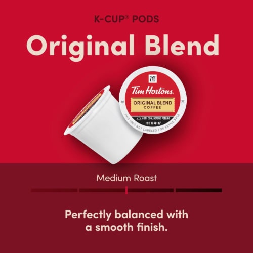 Tim Horton's Original Blend Medium Roast Coffee K-Cup Pods Perspective: back