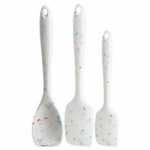 Trudeau 3-Piece Silicone Spatula Set in Confetti Perspective: back