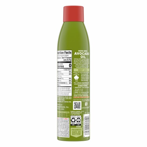 Pam Avocado Oil Non-Gmo Cooking Spray Perspective: back