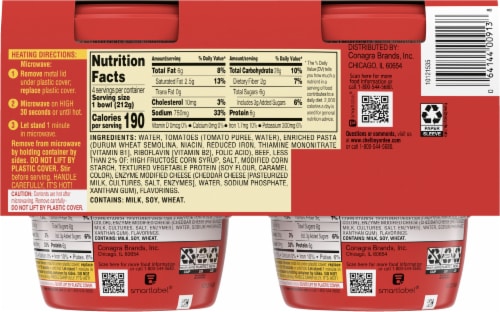 Chef Boyardee® Beefaroni® Microwave Meal Perspective: back