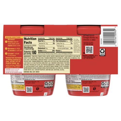 Chef Boyardee Beef Ravioli Microwave Meal Perspective: back