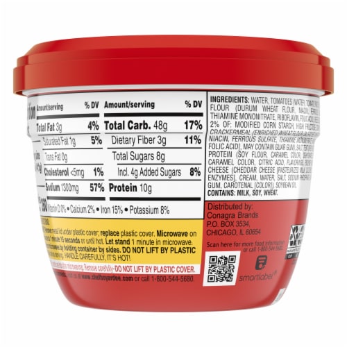 Chef Boyardee Mini Ravioli Big Bowl Microwave Cup Perspective: back