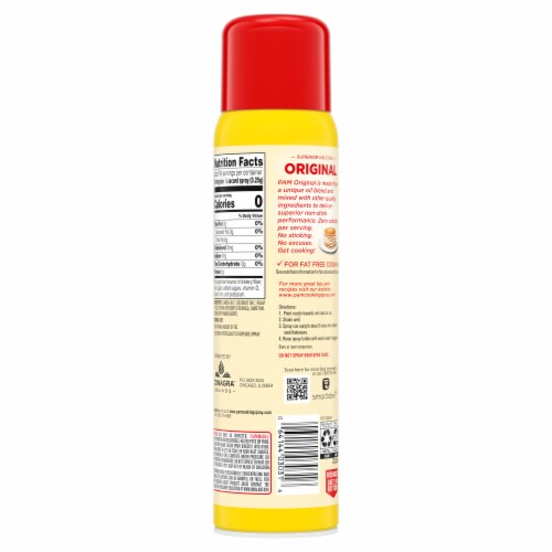 Pam Non Stick Original Cooking Spray Perspective: back
