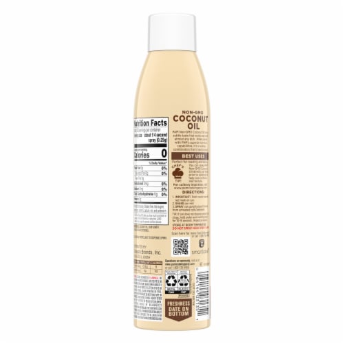 Pam Coconut Oil Non-Gmo Cooking Spray Perspective: back