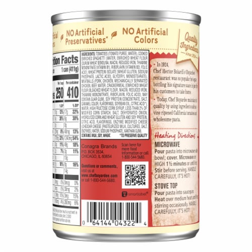 Chef Boyardee Spaghetti And Meatballs Perspective: back