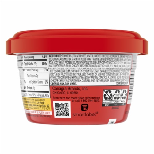 Chef Boyardee® Spaghetti & Meat Balls Microwavable Cup Perspective: back