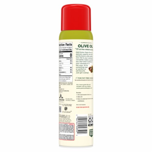 Pam Non Stick Olive Oil Cooking Spray Perspective: back