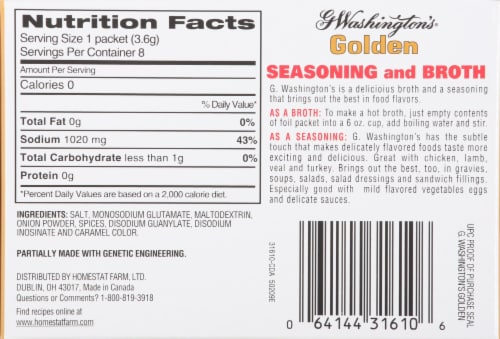 G Washington's Golden Seasoning and Broth Perspective: back
