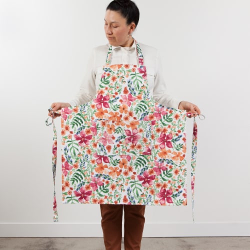 Now Designs 100% Cotton Botanica Kitchen Apron with Adjustable Straps Perspective: back