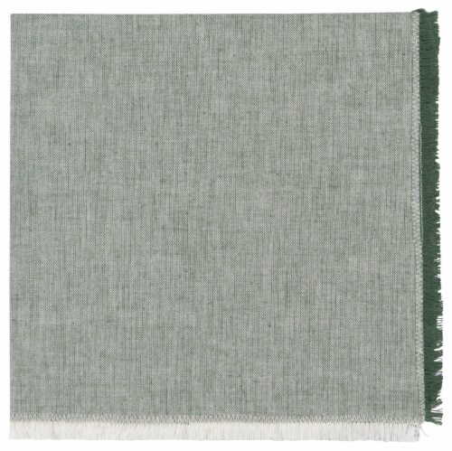 Heirloom Jade Chambray Cotton Napkins Perspective: back