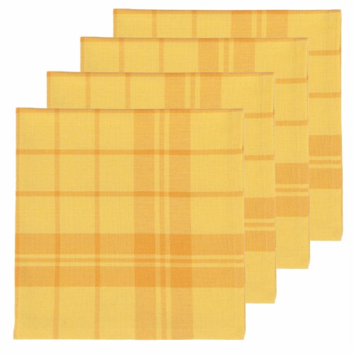 Now Designs Second Spin Plaid Napkin - Yellow Perspective: back