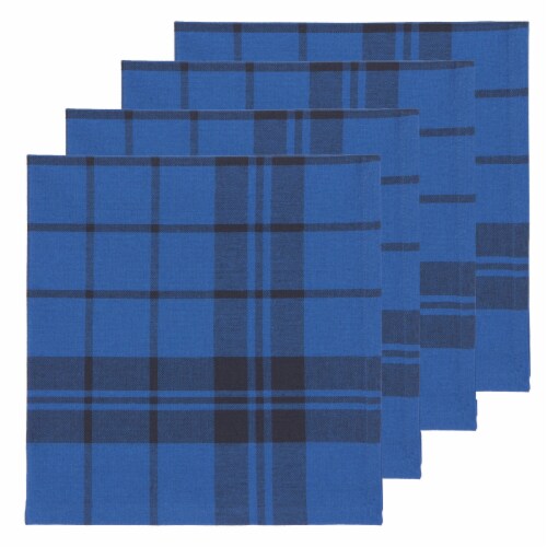 Now Designs Second Spin Plaid Napkin Indigo - Blue Perspective: back