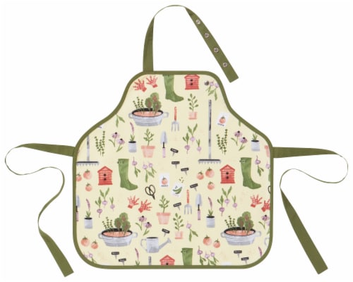 Now Designs Kids Apron for Girls Boys Unisex Aged 2-7 Years 100% Cotton Garden Perspective: back