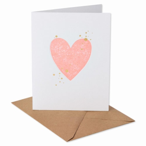 American Greetings (S32) Neon Pink Heart - Blank Card Perspective: back