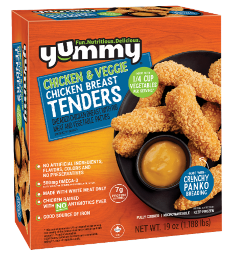 Yummy Chicken & Veggie Whole Grain Tenders Perspective: back