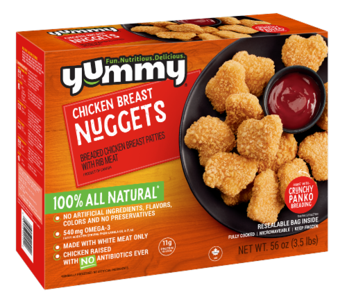 Yummy® Chicken Breast Nuggets Perspective: back