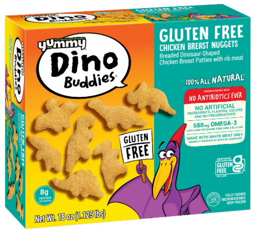 Yummy® Dino Buddies® Gluten Free Dinosaur Chicken Nuggets Perspective: back
