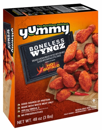 Yummy® Hot Buffalo Style Boneless Wyngz® Perspective: back