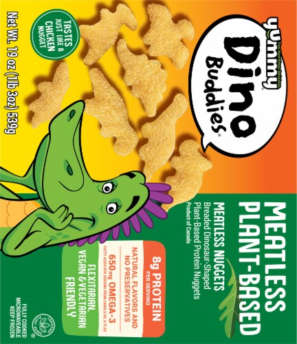 Yummy® Meatless Plant-Based Dino Buddies® Dinosaur-Shaped Vegan Nuggets Perspective: back