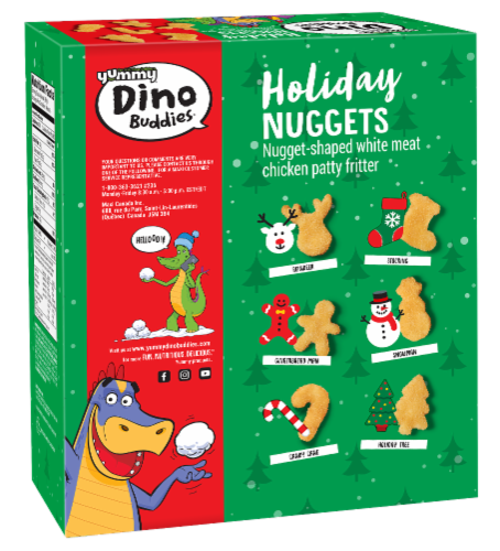 Yummy® Dino Buddies® Holiday Chicken Nuggets Perspective: back