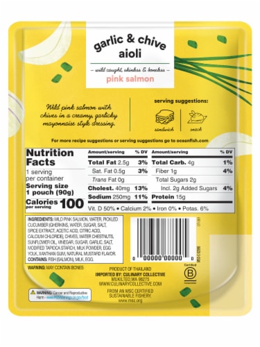 Ocean's™ Garlic & Chive Aioli Pink Salmon Perspective: back