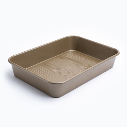 Cuisipro 13.5 x 9.5-Inch Rectangular Steel Nonstick Roasting Pan Perspective: back