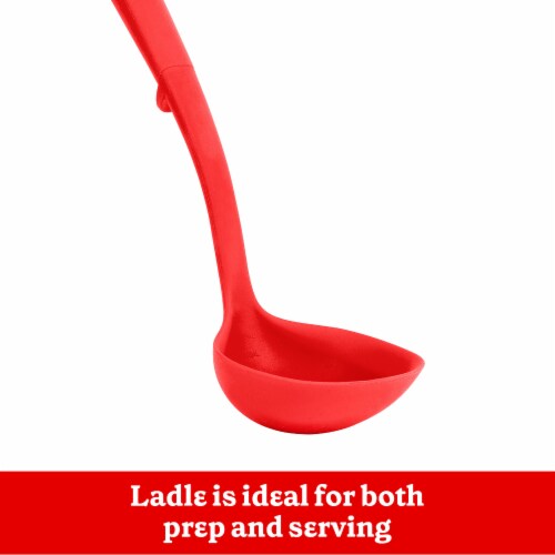 Betty Crocker Silicone 13 Inch Ladle, Red Perspective: back