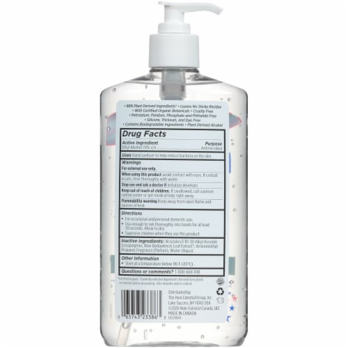 Live Clean Hand Sanitizer Perspective: back