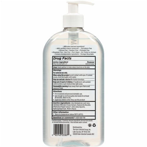 Live Clean™ Fragrance Free Hand Sanitizer Perspective: back
