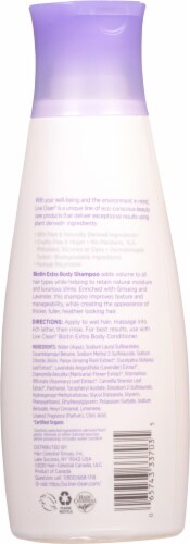 Live Clean® Biotin Extra Body Shampoo Perspective: back
