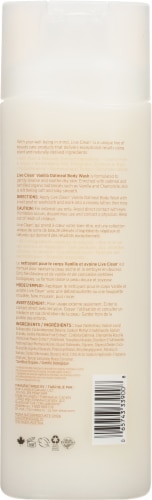 Live Clean Vanilla Oatmeal Body Wash Perspective: back