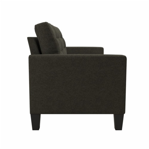 DHP Emily Upholstered Sofa Couch in Gray Perspective: back