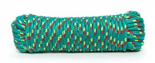 Mibro Kingcord Polypropylene Diamond Braid  Green Red Yellow & Blue Red White Perspective: back