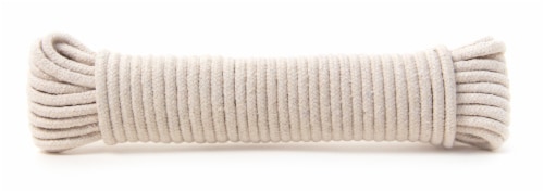 KingCird Cotton Diamond Braid Venetian Blind Cord - Natural Perspective: back