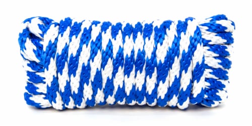 KingCord Polypropylene Smooth Braid - Blue/White Perspective: back