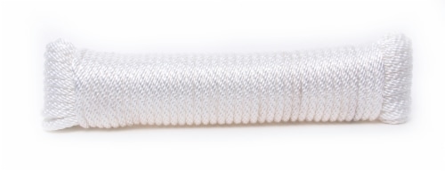 KingCord Smooth Braid Nylon Rope - White Perspective: back