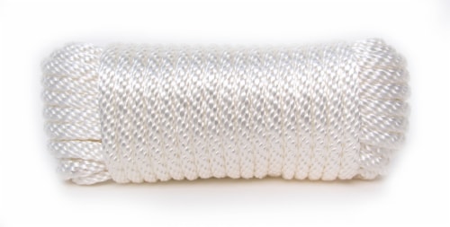 KingCord Smooth Braid Nylon Rope - White Perspective: back