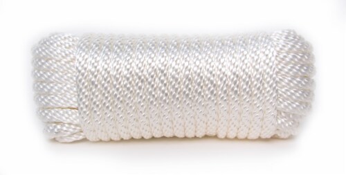 KingCord Smooth Braid Nylon Rope - White Perspective: back