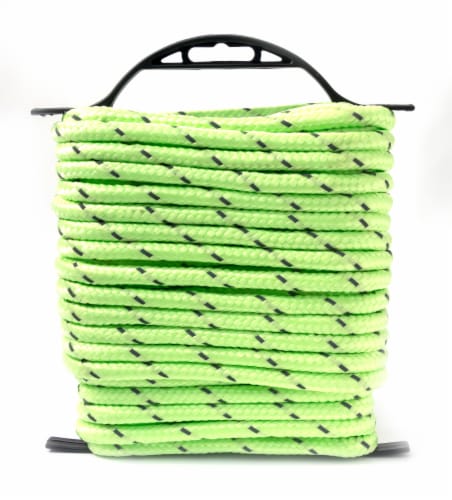 Mibro Kingcord Polypropylene Diamond Braid Reflective Neon Yellow Perspective: back