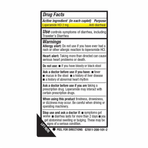 Loperamide - Anti Diarrhea 2MG 200 Caplets Perspective: back