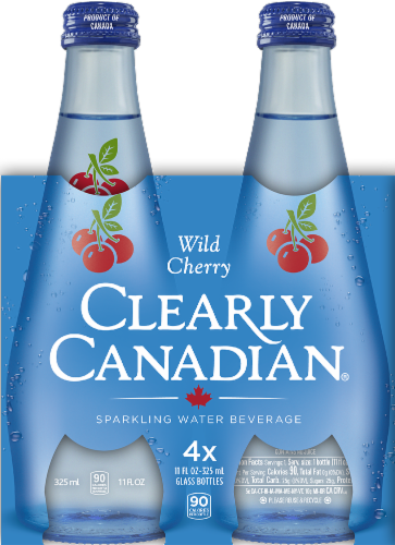 Clearly Canadian® Wild Cherry Flavored Sparkling Bottled Water Perspective: back