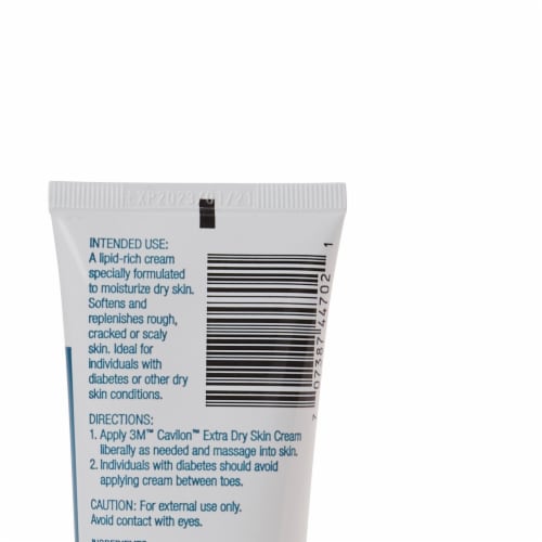 3M Cavilon Extra Dry Scented Hand and Body Moisturizer Cream 4 oz. Tube 3386 1 Ct Perspective: back