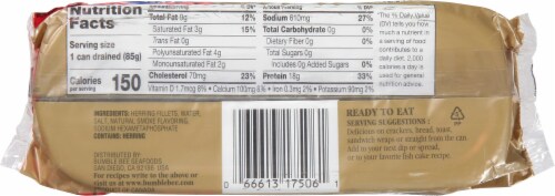 Brunswick Kippered Herring Fillets Seafood Snacks Perspective: back