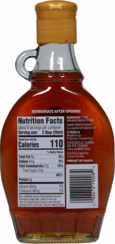 Shady Maple Farms Organic Maple Syrup Perspective: back