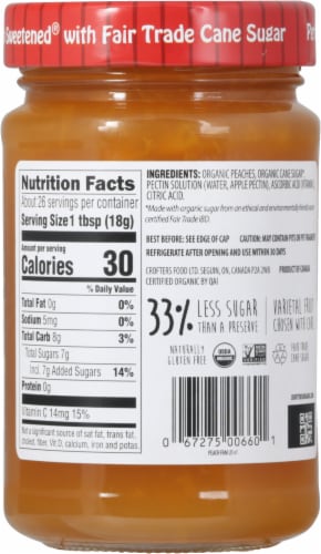 Crofter's® Organic Peach Premium Spread Perspective: back