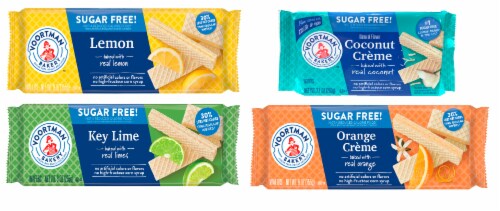 Voortman Bakery Sugar Free Wafers Variety Pack | Coconut Creme, Key Lime, Lemon and Orange Cr Perspective: back